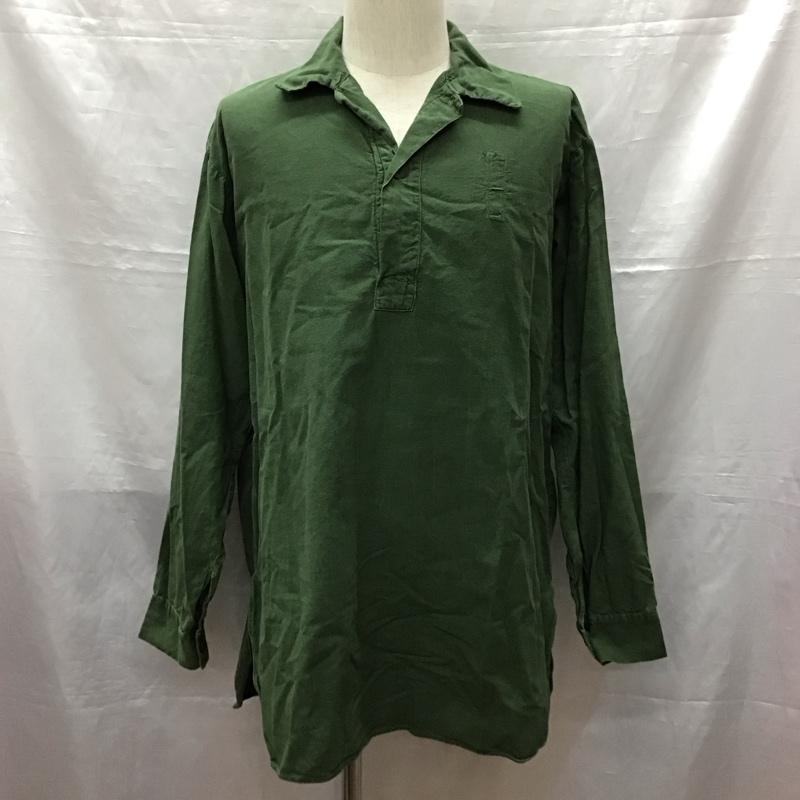 古着 USED シャツ、ブラウス 長袖 ミリタリー 無地 カーキ / カーキ /  メンズ USED 古着 中古 10122024