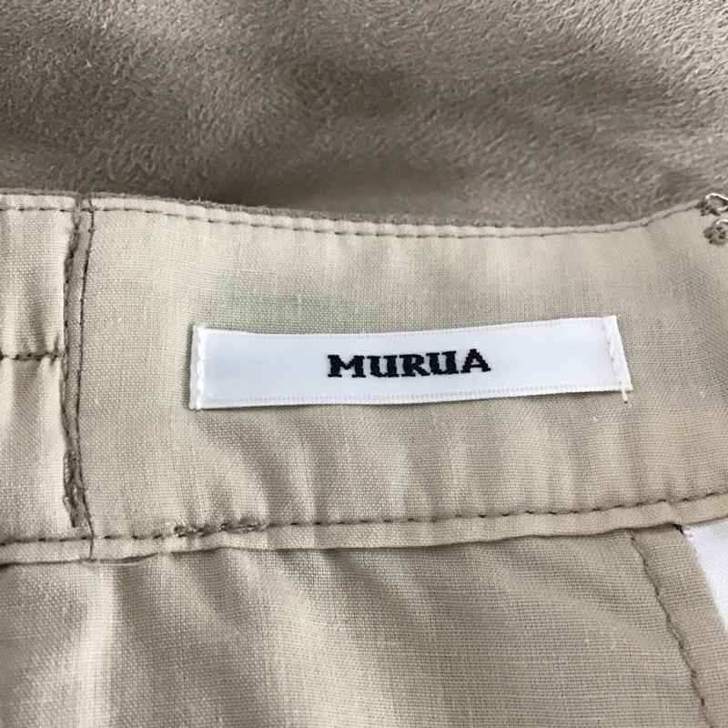 ムルーア MURUA パンツ スラックス 012060700101-04 バックスリットスウェードパンツ フレアパンツ センタータック スウェードパンツ FREE 無地 ベージュ / ベージュ /  レディース USED 古着 中古 10105655