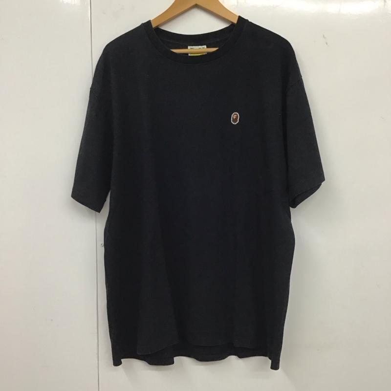 アベイシングエイプ A BATHING APE Tシャツ 半袖 XXL 無地 黒 / ブラック /  メンズ USED 古着 中古 10134966