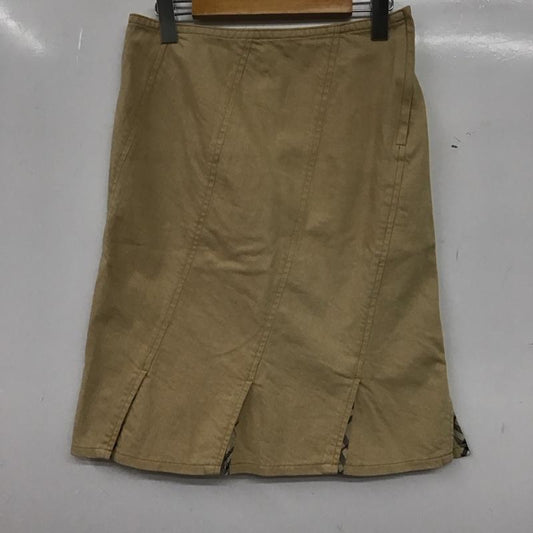 バーバリー BURBERRY スカート ひざ丈スカート 38 無地 ベージュ / ベージュ /  レディース USED 古着 中古 10145022