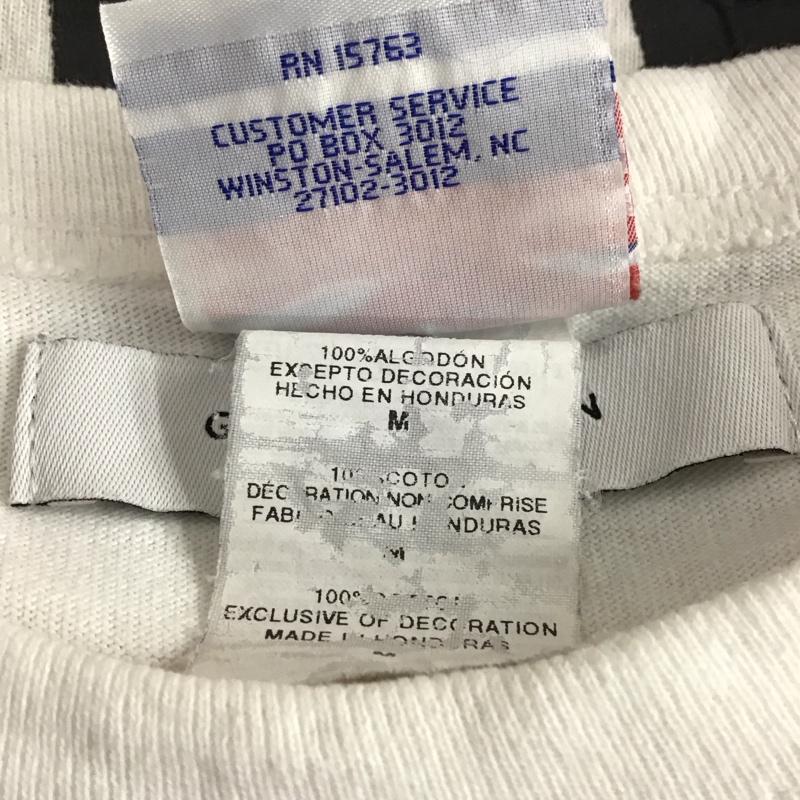 チャンピオン Champion Tシャツ 半袖 半袖カットソー プリントTシャツ クルーネックカットソー M プリント 白 / ホワイト /  メンズ USED 古着 中古 10151366