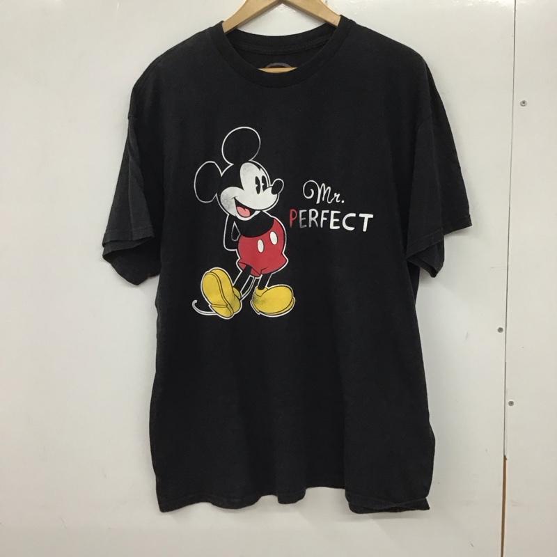 ディズニー Disney Tシャツ 半袖 半袖カットソー プリントTシャツ クルーネックカットソー 古着 XL プリント 黒 / ブラック /  メンズ USED 古着 中古 10135720