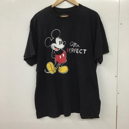 ディズニー Disney Tシャツ 半袖 半袖カットソー プリントTシャツ クルーネックカットソー 古着 XL プリント 黒 / ブラック /  メンズ USED 古着 中古 10135720