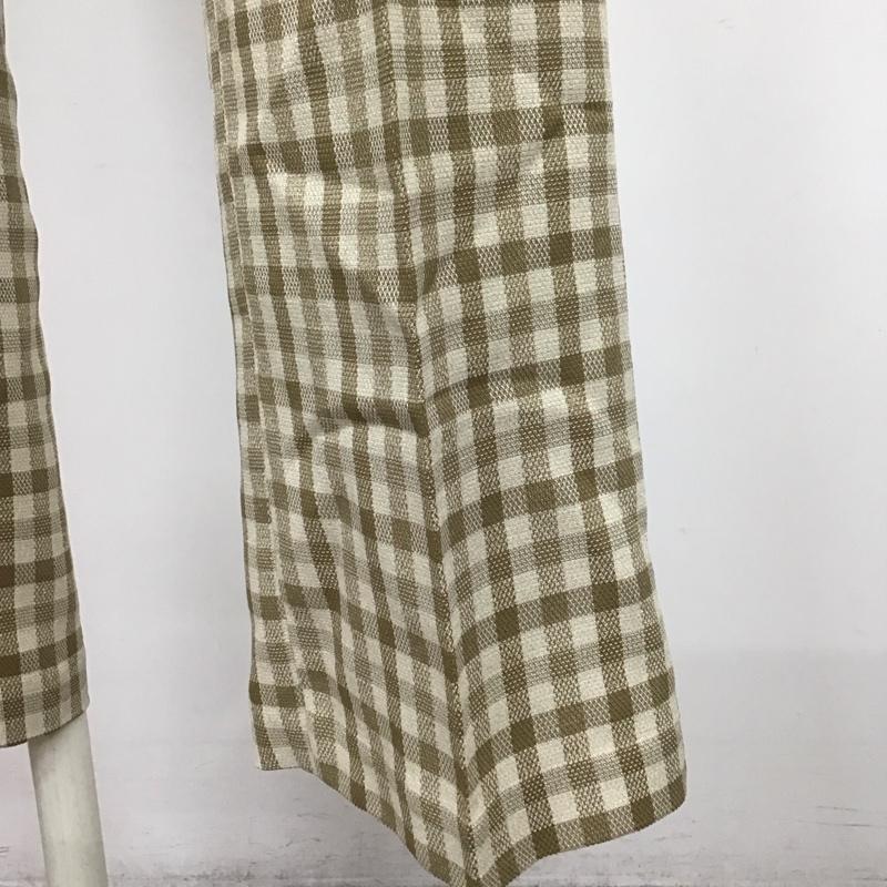ローリーズファーム LOWRYS FARM パンツ スラックス lf520079ad ギンガムバスケットパンツ フレアパンツ チェックパンツ M チェック ベージュ / ベージュ /  レディース USED 古着 中古 10109213