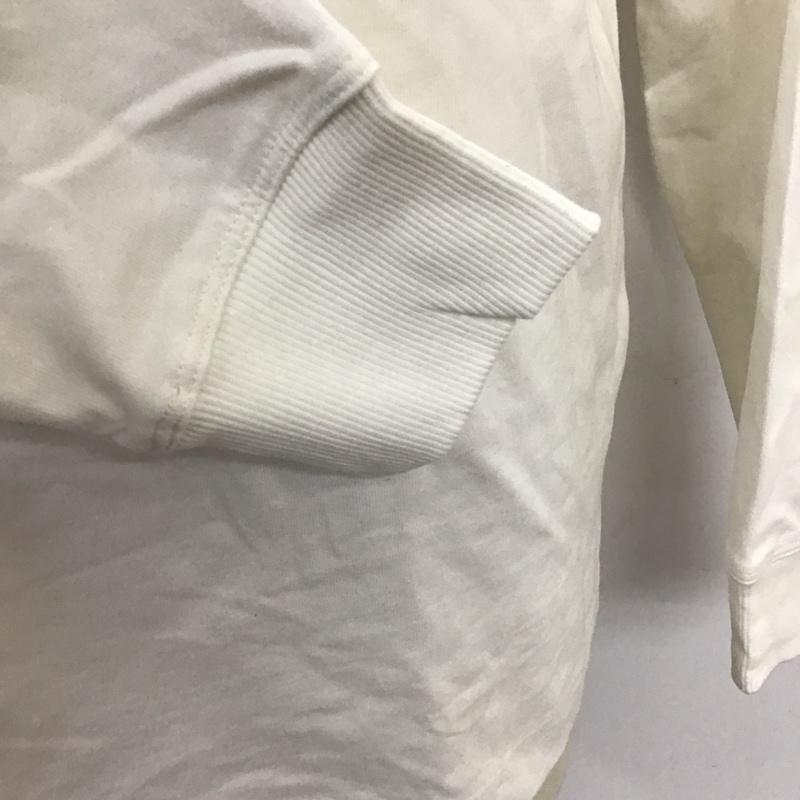 ザラ ZARA カットソー 長袖 長袖カットソー クルーネックカットソー ロングスリーブカットソー プリントTシャツ L 無地 白 / ホワイト /  メンズ USED 古着 中古 10114199