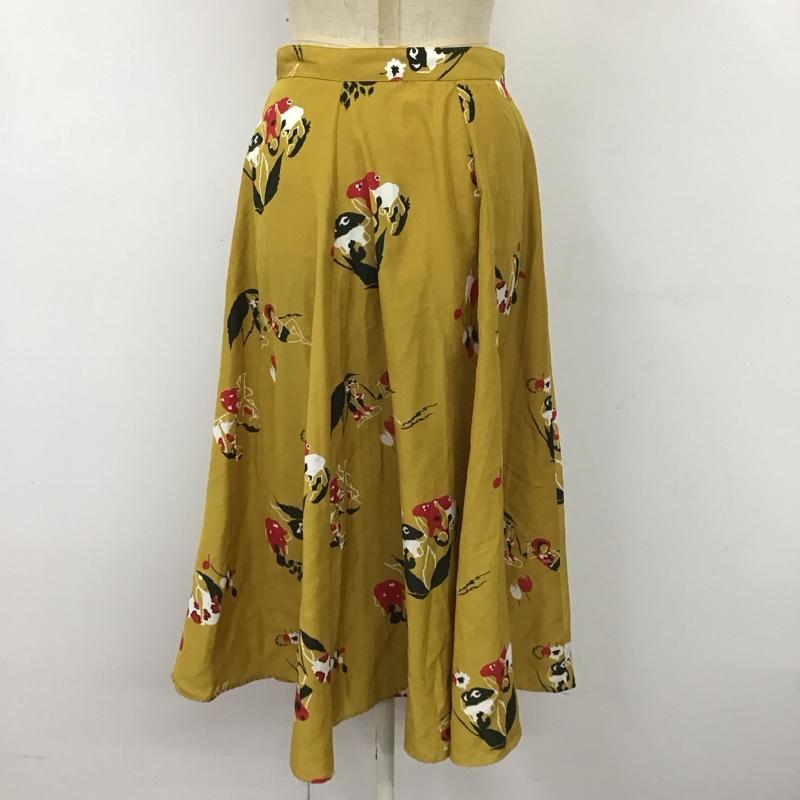 スライ SLY スカート ロングスカート 030BSY31-4820 VACATION GIRL HW FLARE LONG SK 1 総柄 マスタード / マスタード /  レディース USED 古着 中古 10112648