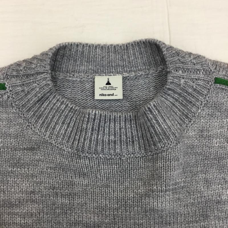 ニコアンド niko and... ニット、セーター 長袖 NKN46680AD M 無地 灰 / グレー /  レディース USED 古着 中古 10142214