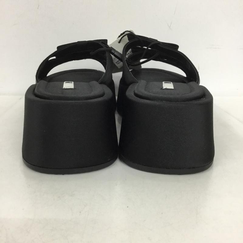 ザラ ZARA サンダル サンダル 3638 410 800 リボンサンダル EU38 無地 黒 / ブラック /  レディース USED 古着 中古 10150243