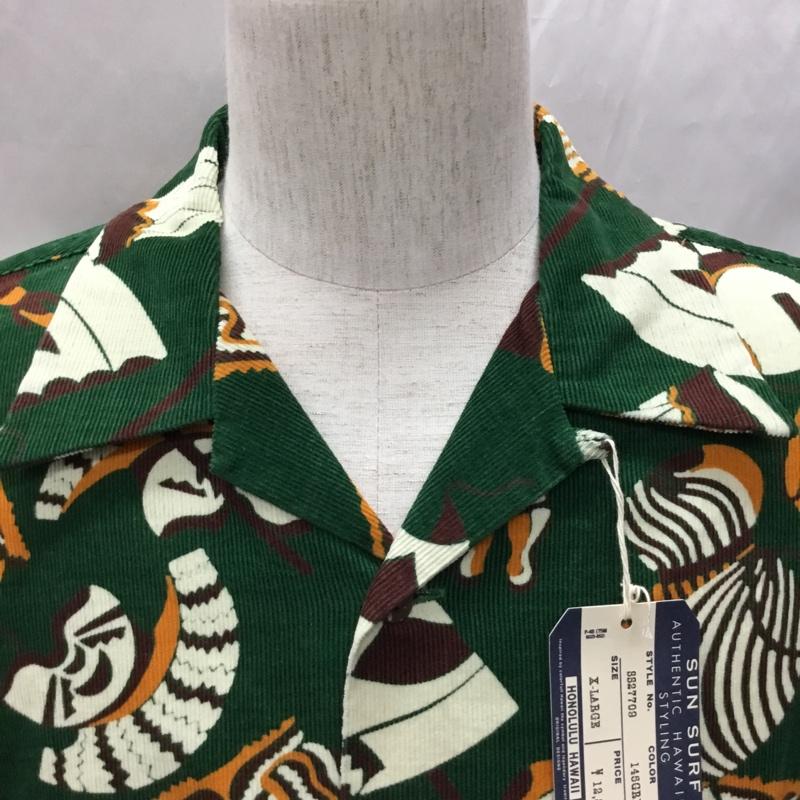 サンサーフ SUN SURF シャツ、ブラウス 長袖 SS27709 XL 総柄 緑 / グリーン /  メンズ USED 古着 中古 10108891