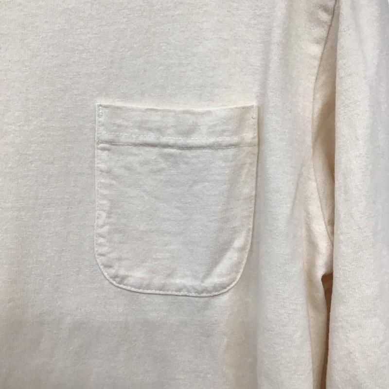 チャンピオン Champion カットソー 長袖 長袖カットソー 無地カットソー クルーネック M ロゴ、文字 オフホワイト / オフホワイト /  メンズ USED 古着 中古 10132676