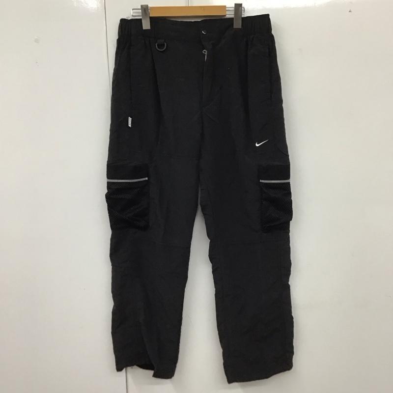 ナイキ NIKE パンツ ワークパンツ、ペインターパンツ dx7857-010 PREMIUMBASKETBALLカーゴパンツ ワイドパンツ XL ロゴ、文字 黒 / ブラック /  メンズ USED 古着 中古 10129511