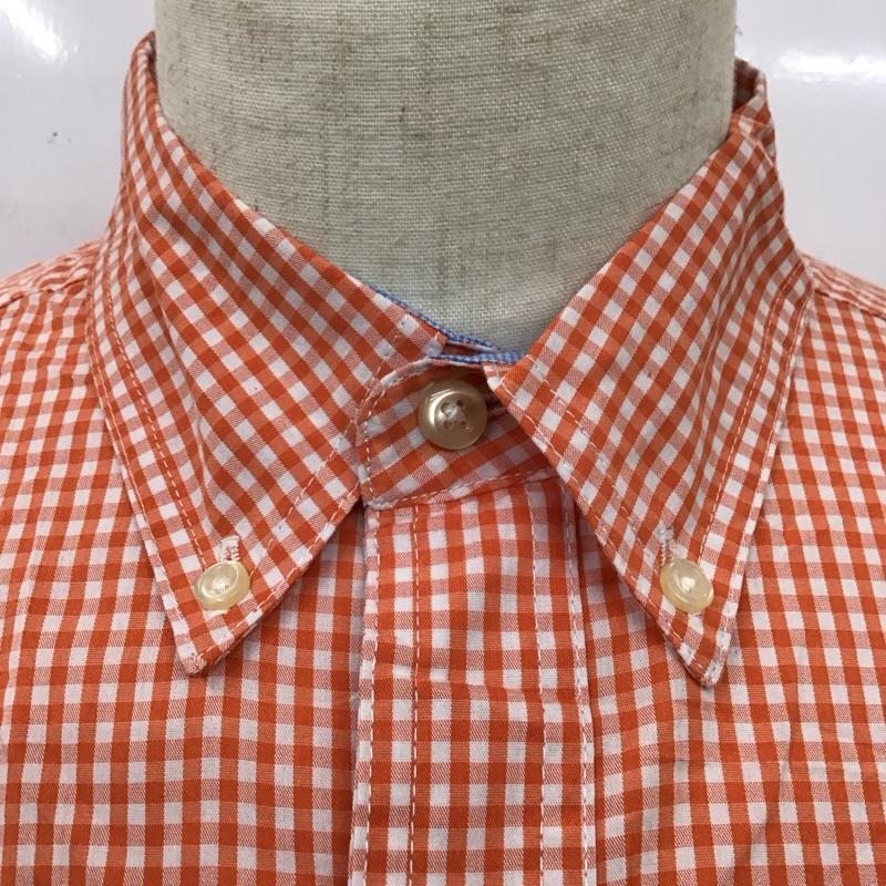 チャップス CHAPS シャツ、ブラウス 長袖 長袖シャツ カラーシャツ ポケットシャツ 長袖カットソー チェックシャツ M チェック 橙 / オレンジ /  メンズ USED 古着 中古 10118279