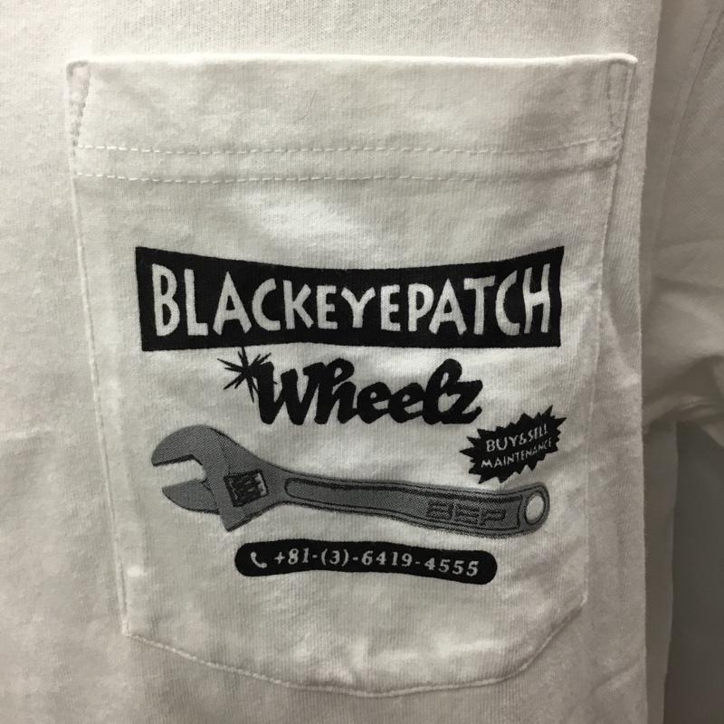ブラックアイパッチ Black eye patch Tシャツ 半袖 半袖カットソー プリントTシャツ クルーネックカットソー M プリント 白 / ホワイト /  メンズ USED 古着 中古 10116586