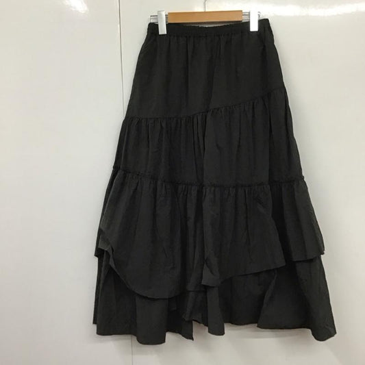 ニコアンド niko and... スカート ロングスカート FREE 無地 黒 / ブラック /  レディース USED 古着 中古 10130345
