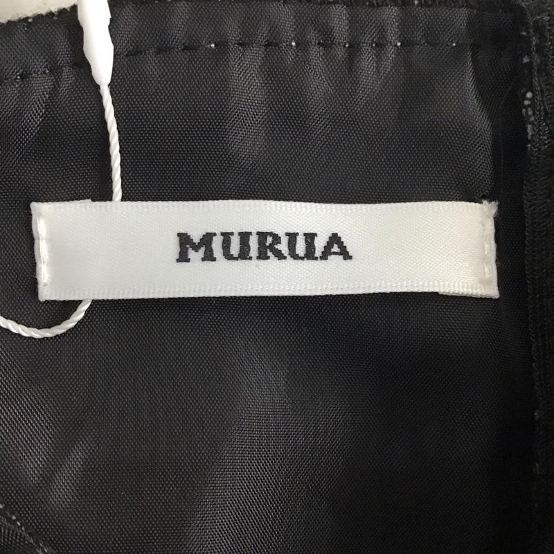 ムルーア MURUA ワンピース ロングスカート 012140302101 アシンメトリーパターンロングワンピース M 無地 黒 / ブラック /  レディース USED 古着 中古 10131526