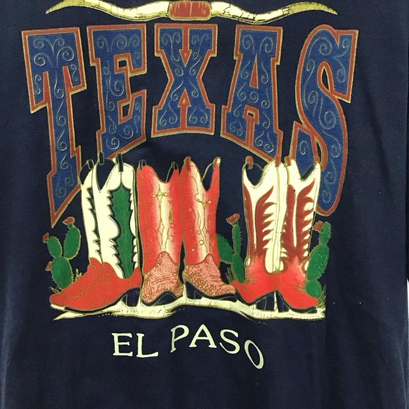 古着 USED Tシャツ 半袖 半袖カットソー プリントTシャツ クルーネックカットソー M プリント 紺 / ネイビー /  メンズ USED 古着 中古 10132418