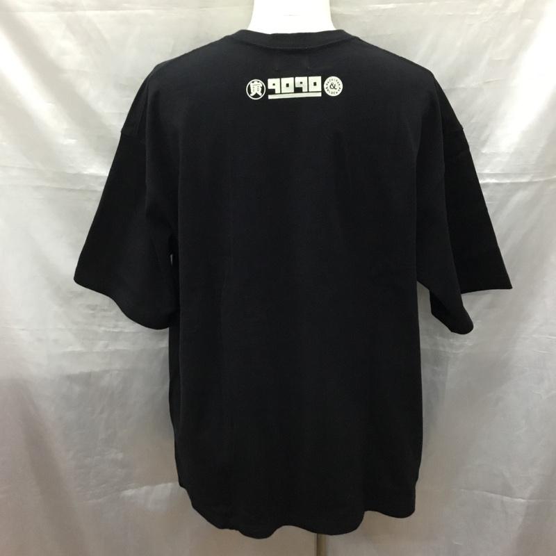 ナインティナインティ 9090 Tシャツ 半袖 半袖カットソー プリントTシャツ クルーネックカットソー XL プリント 黒 / ブラック /  メンズ USED 古着 中古 10121582