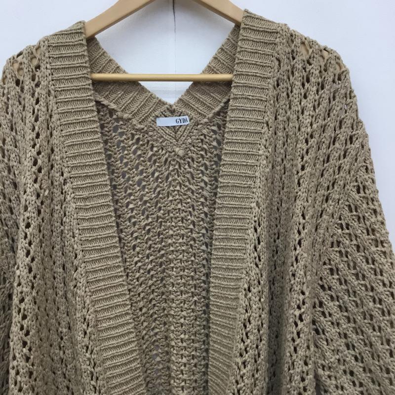 ジェイダ GYDA カーディガン 七分袖 072032807601-01 FREE 無地 茶 / ブラウン /  レディース USED 古着 中古 10141333