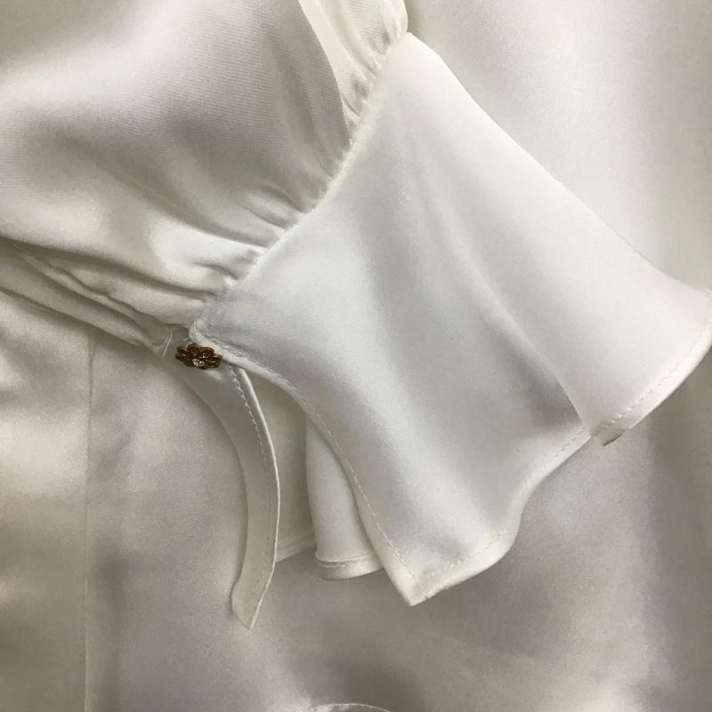 ザラ ZARA シャツ、ブラウス 長袖 長袖シャツ フレアシャツ カジュアルシャツ S 無地 白 / ホワイト /  レディース USED 古着 中古 10132651
