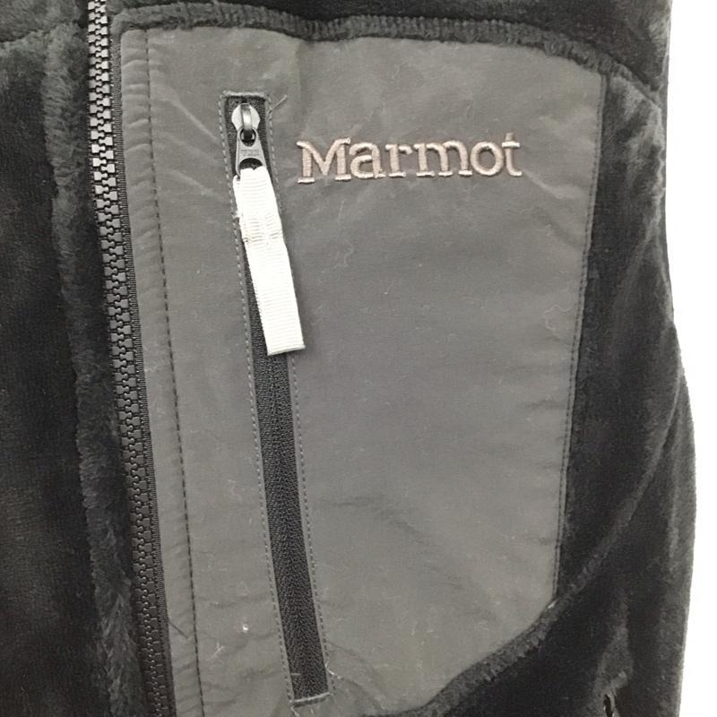 マーモット Marmot ベスト ベスト mjf-f7067 オリジンフリースベスト ジップアップベスト ノースリーブカットソー M ロゴ、文字 黒 / ブラック /  メンズ USED 古着 中古 10109790