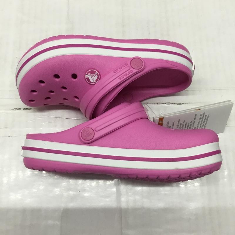 クロックス crocs シューズ シューズ crocbamd clog k 18.5cm 18.5cm 無地 桃 / ピンク /  ガールズ USED 古着 中古 10122297