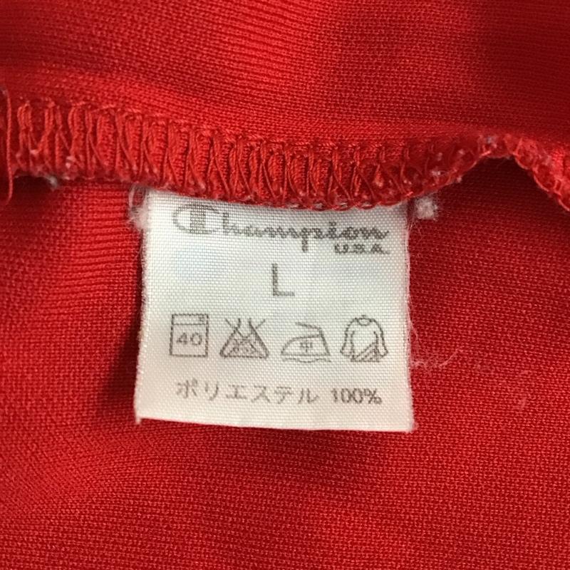 チャンピオン Champion Tシャツ 半袖 L ロゴ、文字 赤 / レッド /  メンズ USED 古着 中古 10116808
