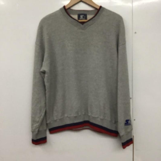 スターター STARTER トレーナー 長袖 長袖トレーナー スウェット Vネック プルオーバー M 無地 灰 / グレー /  メンズ USED 古着 中古 10142396