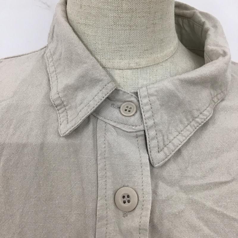 ニコアンド niko and... シャツ、ブラウス 半袖 st93sa12sw CPOビックシャツ M 無地 ベージュ / ベージュ /  レディース USED 古着 中古 10121215