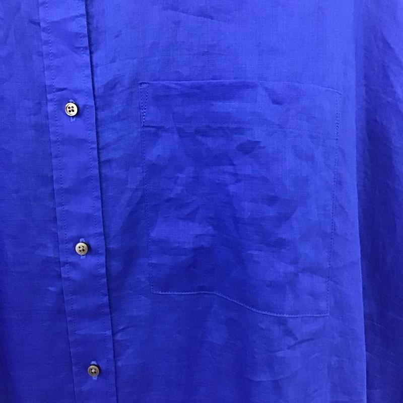 シップス SHIPS ワンピース ロングスカート 半袖 バンドカラー シャツワンピース 無地 青 / ブルー /  レディース USED 古着 中古 10139395
