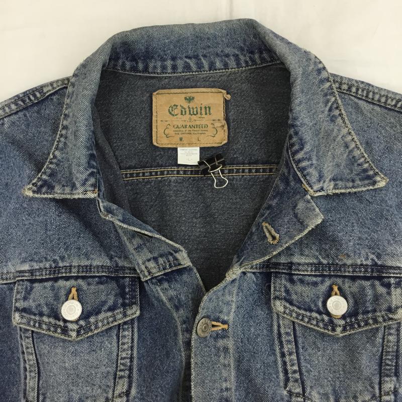 エドウィン EDWIN ジャケット、上着 ジャケット、ブレザー デニムジャケット L 無地 青 / ブルー /  メンズ USED 古着 中古 10135987
