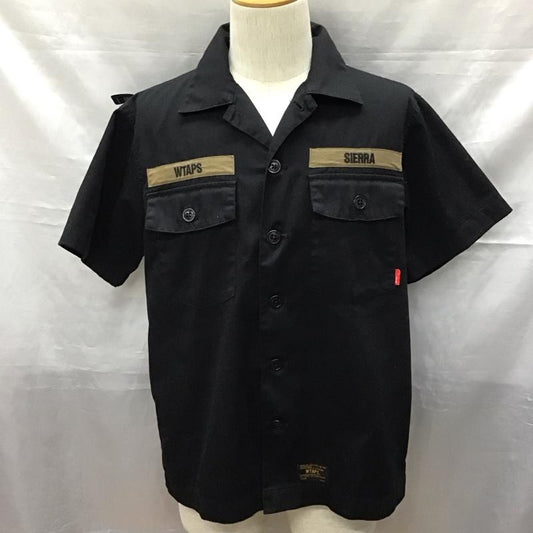 ダブルタップス WTAPS シャツ、ブラウス 半袖 半袖シャツ カラーシャツ 半袖カットソー 1 ロゴ、文字 黒 / ブラック /  メンズ USED 古着 中古 10120543