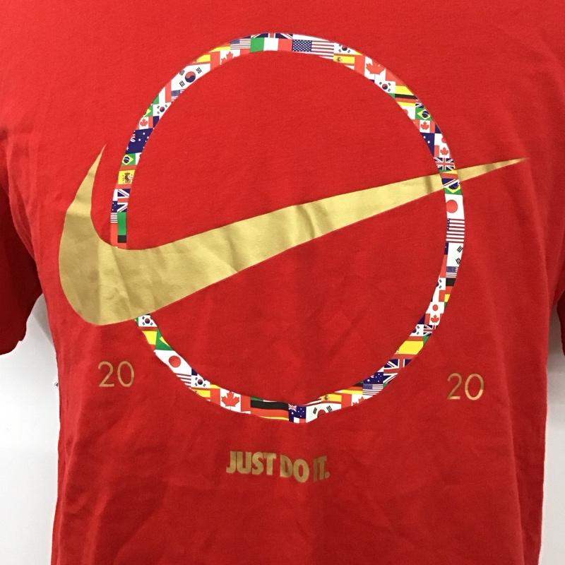 ナイキ NIKE Tシャツ 半袖 ct6872-657 ASMNSWTEEPREHEATSWOOSH 半袖カットソー プリントTシャツ XL プリント 赤 / レッド /  メンズ USED 古着 中古 10114670