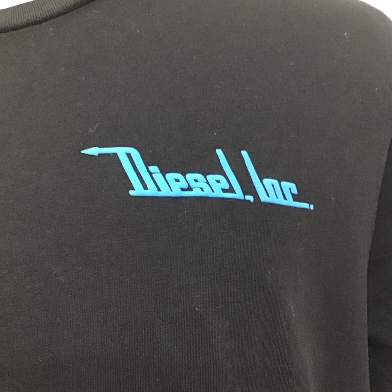 ディーゼル DIESEL Tシャツ 半袖 半袖カットソー プリントTシャツ クルーネックカットソー XL プリント 黒 / ブラック /  メンズ USED 古着 中古 10120352
