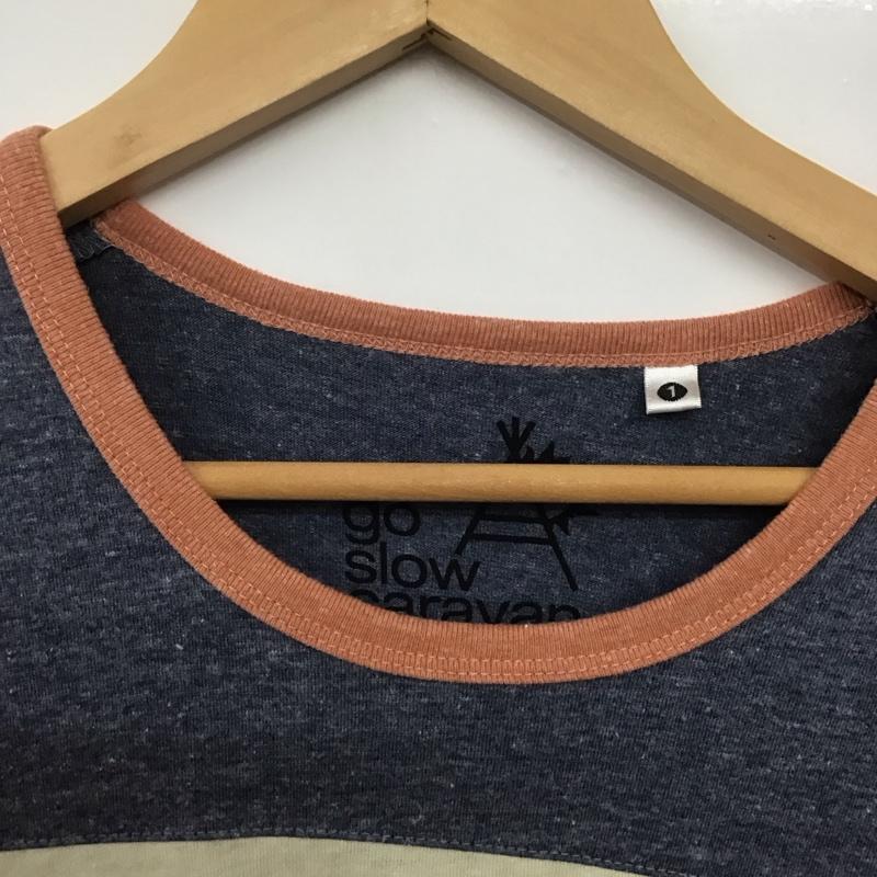 ゴースローキャラバン go slow caravan チュニック 七分袖 1 無地 X ロゴ、文字 X ボーダー柄 マルチカラー / マルチカラー /  レディース USED 古着 中古 10144263