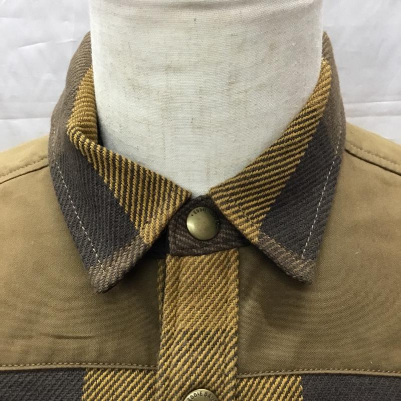 エディーバウアー Eddie Bauer ジャケット、上着 ジャンパー、ブルゾン M 無地 X チェック 茶 / ブラウン /  メンズ USED 古着 中古 10111848