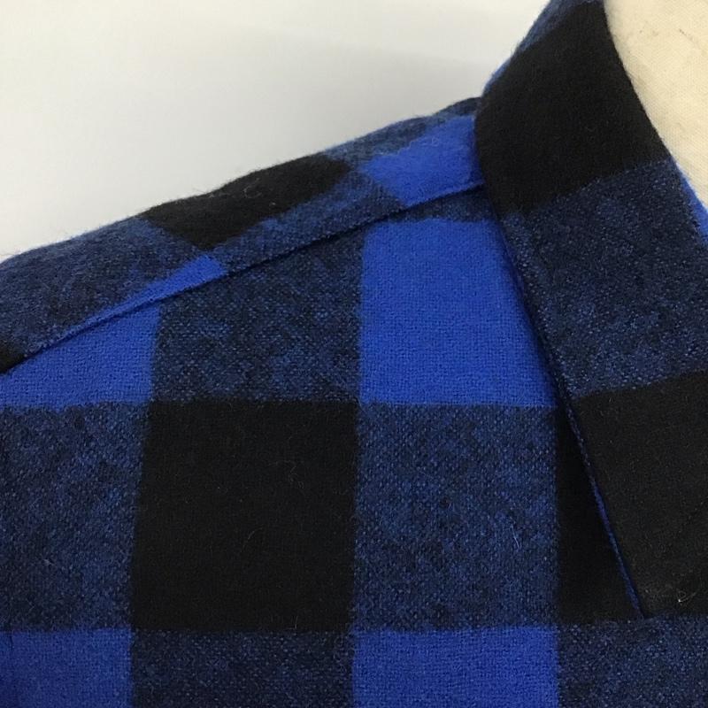 ペンドルトン PENDLETON シャツ、ブラウス 長袖 ウール ワークシャツ M チェック 青 / ブルー / X 黒 / ブラック /  メンズ USED 古着 中古 10114038