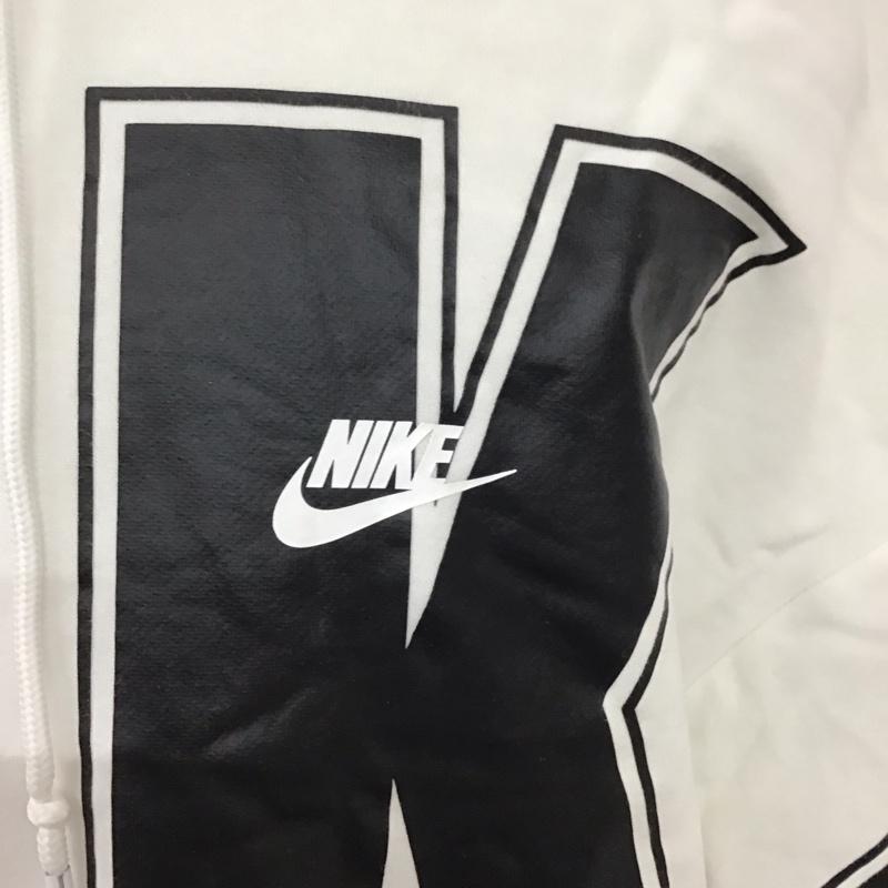 ナイキ NIKE パーカー 長袖 cq0242-100 XL ロゴ、文字 X プリント 白 / ホワイト /  メンズ USED 古着 中古 10119756