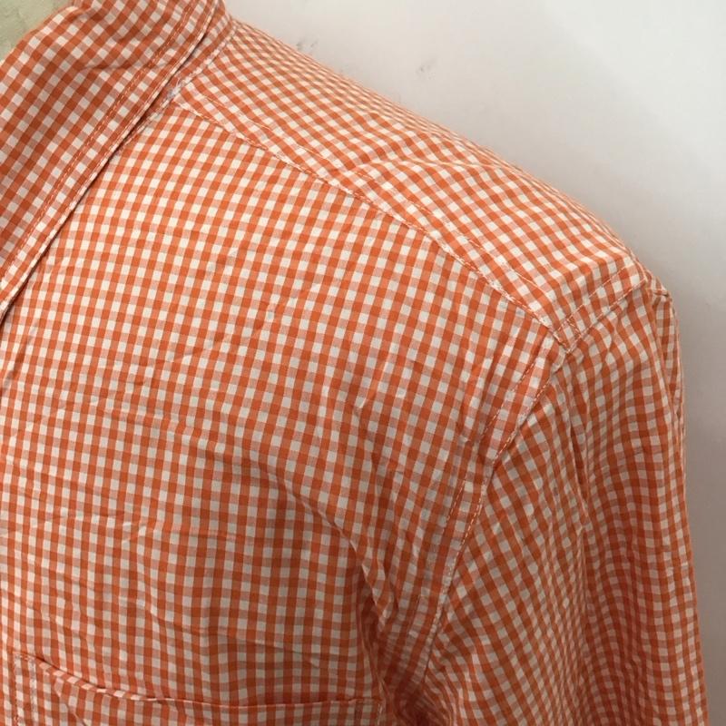 チャップス CHAPS シャツ、ブラウス 長袖 長袖シャツ カラーシャツ ポケットシャツ 長袖カットソー チェックシャツ M チェック 橙 / オレンジ /  メンズ USED 古着 中古 10118279