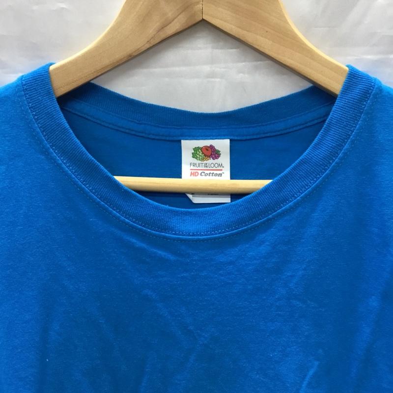 フルーツオブザルーム FRUIT OF THE LOOM Tシャツ 半袖 クルーネック L 無地 青 / ブルー /  メンズ USED 古着 中古 10117769