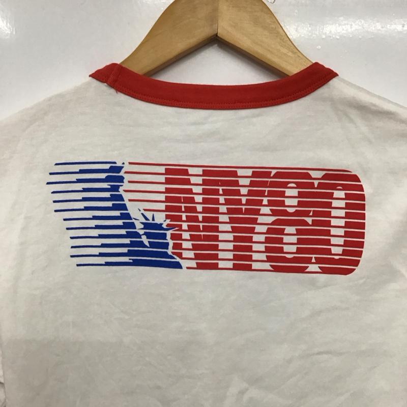 ザラ ZARA Tシャツ 半袖 半袖カットソー プリントTシャツ クルーネックカットソー M プリント 白 / ホワイト /  レディース USED 古着 中古 10149559