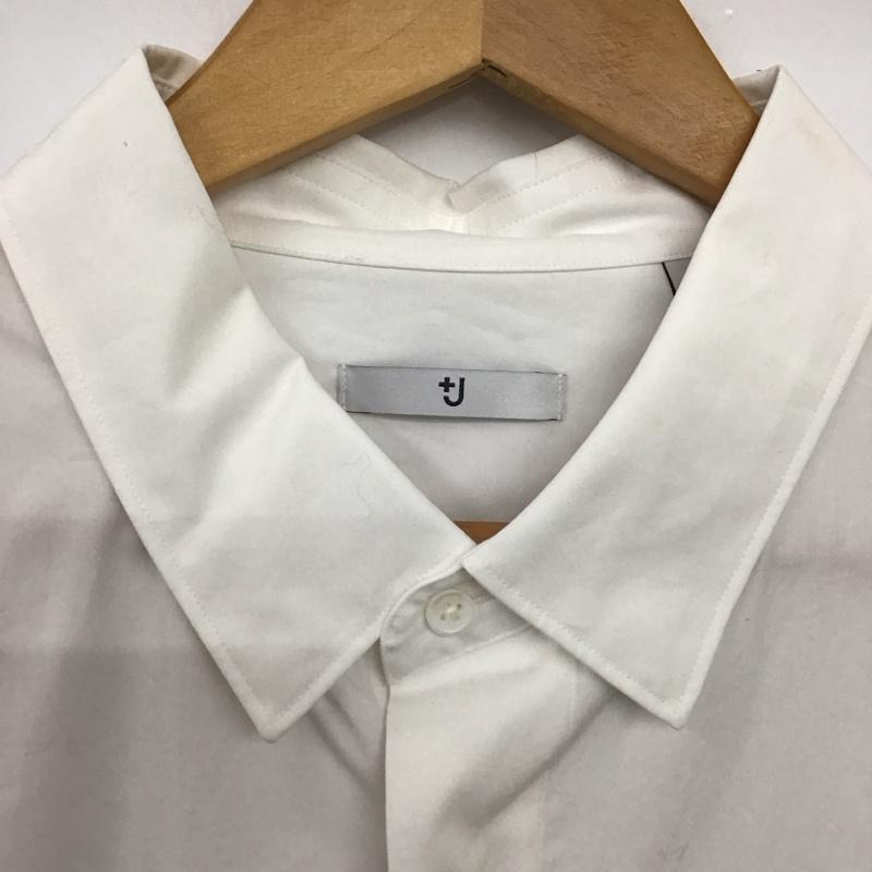 ユニクロ UNIQLO シャツ、ブラウス 長袖 331-436112 スーピマコットンシャツ 長袖シャツ L 無地 白 / ホワイト /  メンズ USED 古着 中古 10148817
