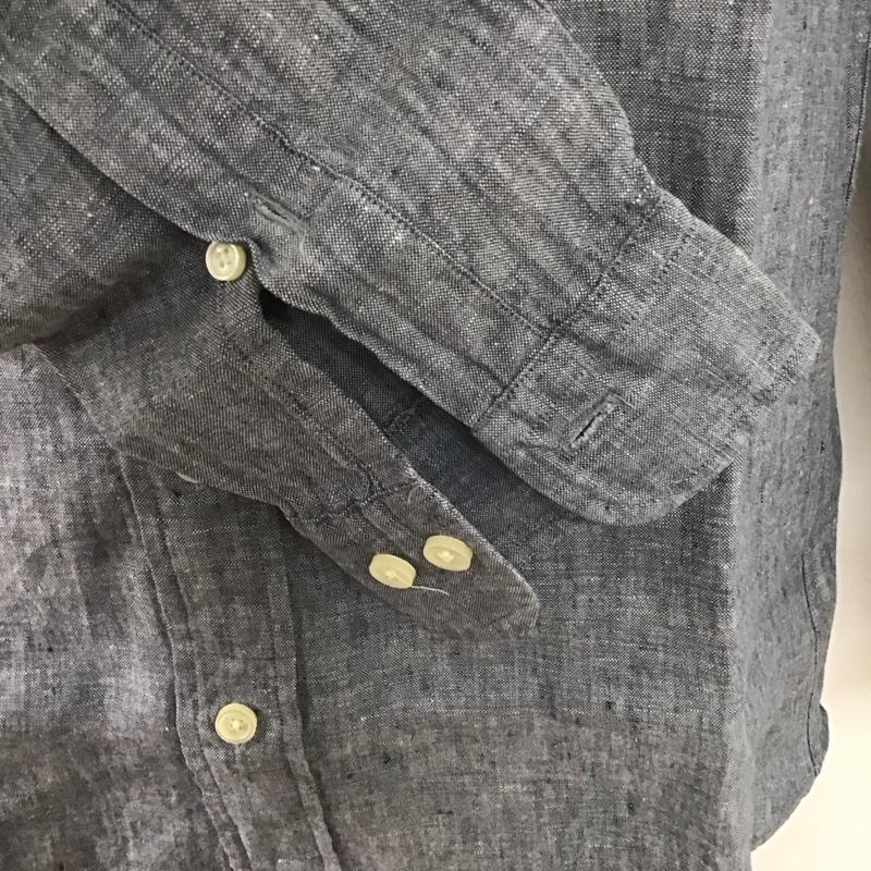 ブルックスブラザーズ BROOKS BROTHERS シャツ、ブラウス 長袖 長袖シャツ 無地シャツ カラーシャツ ボタンダウンシャツ M 無地 紺 / ネイビー /  メンズ USED 古着 中古 10126397