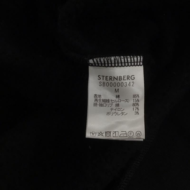 スタンバーグ STERNBERG トレーナー 長袖 長袖トレーナー スウェット クルーネック プルオーバー 裏地ボア M 無地 黒 / ブラック /  メンズ USED 古着 中古 10139577