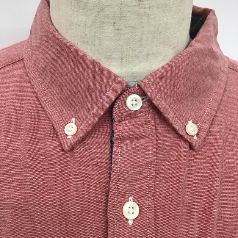 ノーティカ NAUTICA シャツ、ブラウス 長袖 長袖シャツ 無地シャツ カラーシャツ ボタンダウンシャツ XL ロゴ、文字 赤 / レッド /  メンズ USED 古着 中古 10125062
