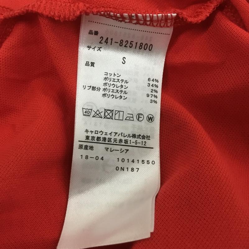 キャロウェイ CALLAWAY ポロシャツ 半袖 241-8251800 ゴルフウェア ストレッチ タグ付き S ロゴ、文字 赤 / レッド /  レディース USED 古着 中古 10135698