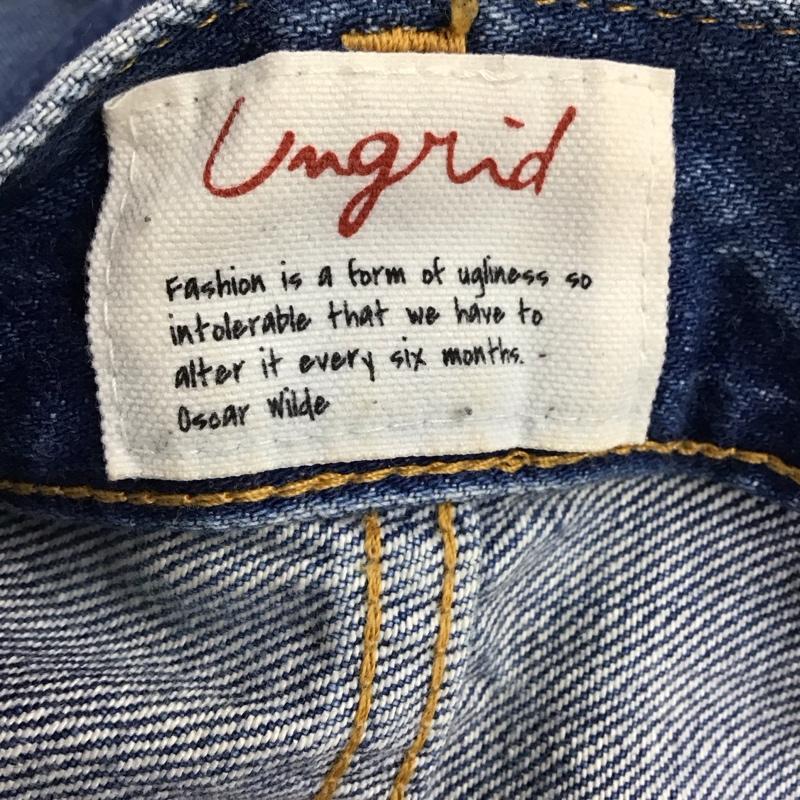 アングリッド Ungrid パンツ デニム、ジーンズ 111521417501 セルヴィッチクラッシュボーイズデニム ダメージ加工 青 / ブルー /  レディース USED 古着 中古 10114584