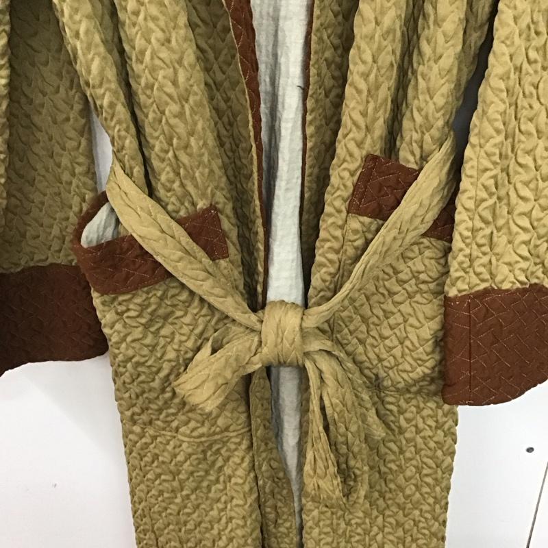 古着 USED カーディガン 長袖 ロング丈 ガウン 無地 ベージュ / ベージュ / X 茶 / ブラウン /  メンズ USED 古着 中古 10146489