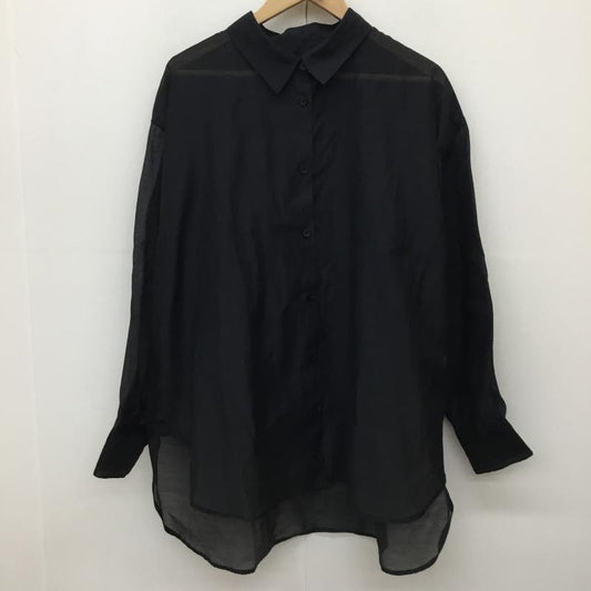 ローリーズファーム LOWRYS FARM シャツ、ブラウス 長袖 FREE 無地 黒 / ブラック /  レディース USED 古着 中古 10134397