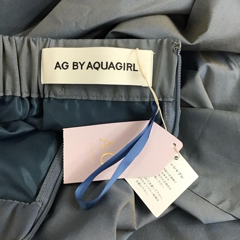 エージーバイアクアガール AGBYAQUAGIRL スカート ロングスカート C12-72017 イリデンスシアーフレアスカート タグ付き M 無地 青 / ブルー /  レディース USED 古着 中古 10115900