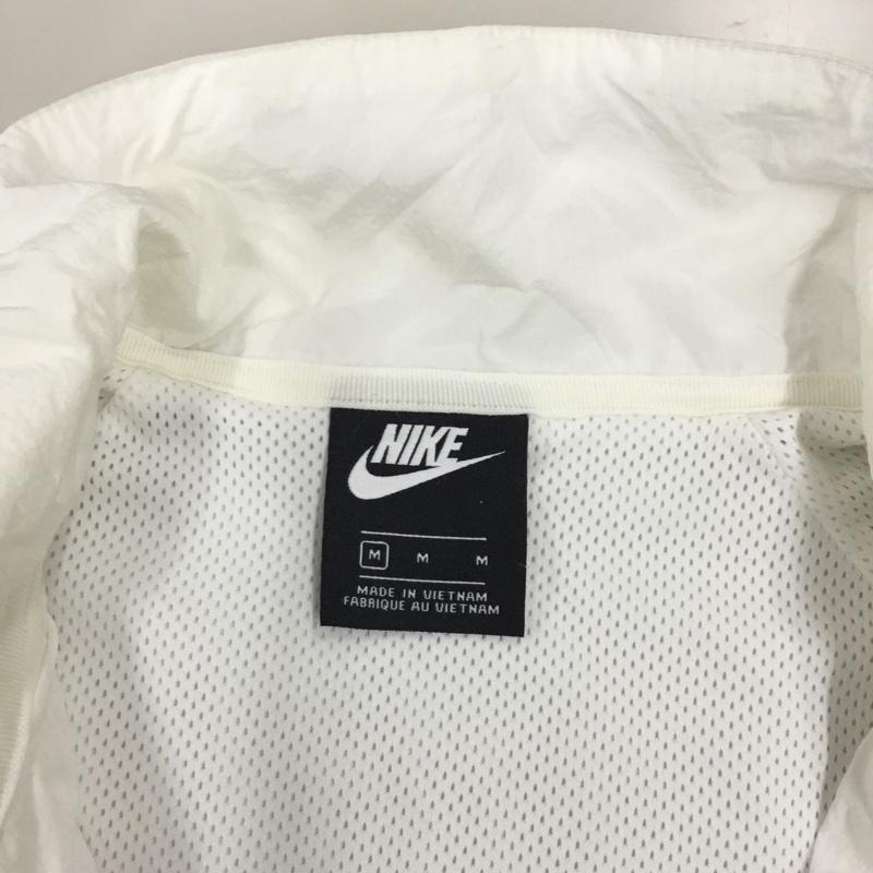 ナイキ NIKE ジャケット、上着 ジャンパー、ブルゾン AR3133-100 ウーブンジャケット ウインドブレーカー ジップアップジャケット M ロゴ、文字 白 / ホワイト /  メンズ USED 古着 中古 10116864